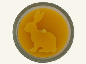 Bienenwachsteelicht Hase. Oster-Teelicht Hase aus reinem Bienenwachs