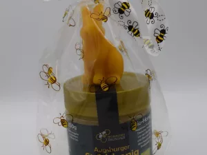 Honig mit Bienenwachskerze Osterhase