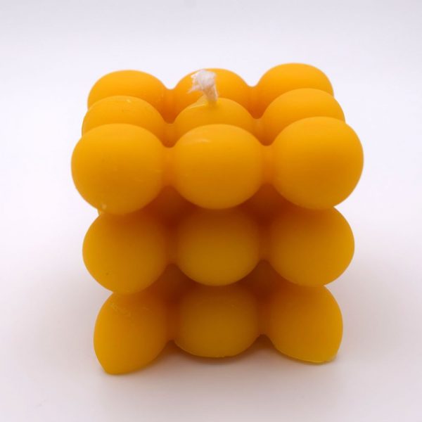 Bubble Cube Bienenwachskerze. Bubble Cube Kerze. Würfelkerze