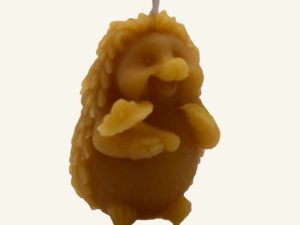 Bienenwachskerze Igel kaufen. Vorderansicht.